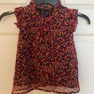 Baby Gap Polkadot ruffled sleeveless blouse.